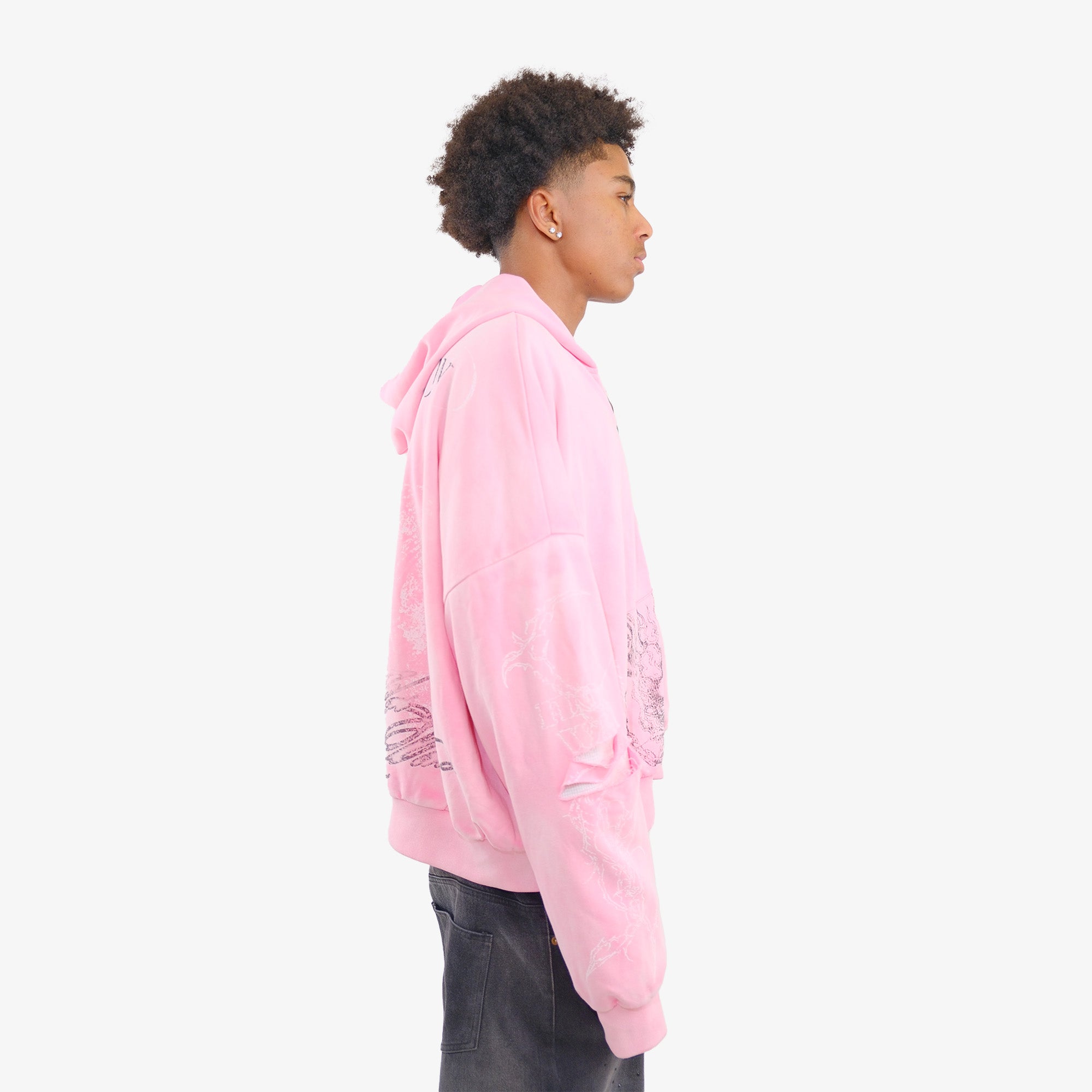 HYDRANGEA THERMAL ZIP UP (PINK) – flowar