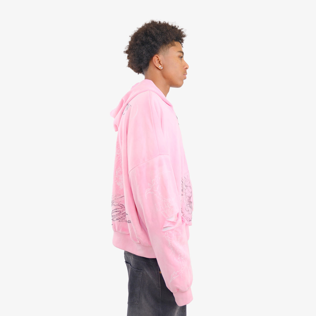 HYDRANGEA THERMAL ZIP UP (PINK)