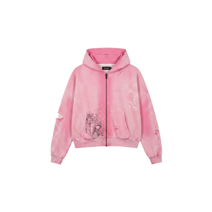 HYDRANGEA THERMAL ZIP UP (PINK)