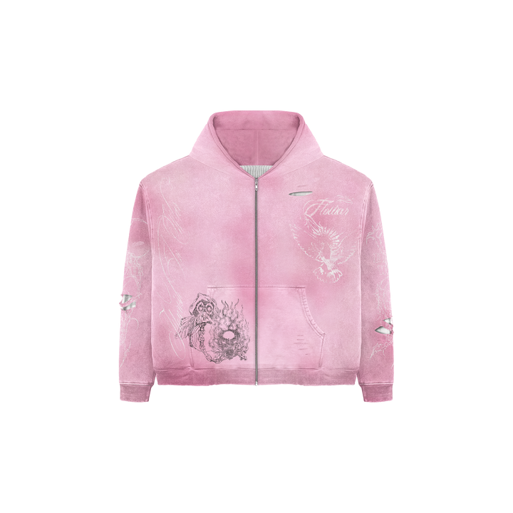 HYDRANGEA THERMAL ZIP UP (PINK)
