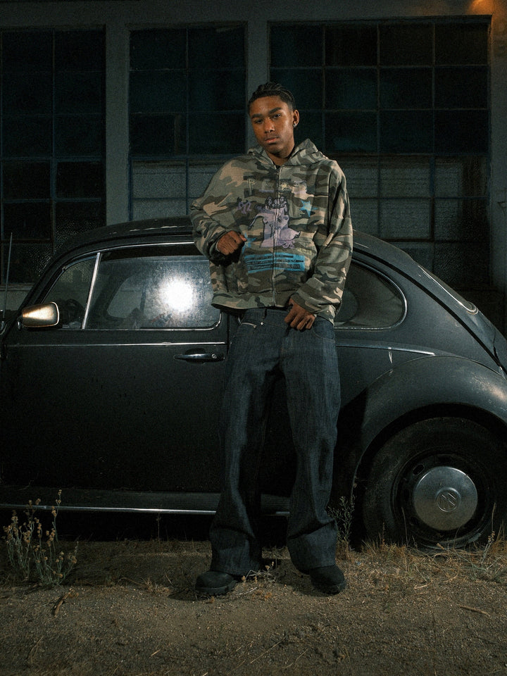 PROM CAMO ZIP UP