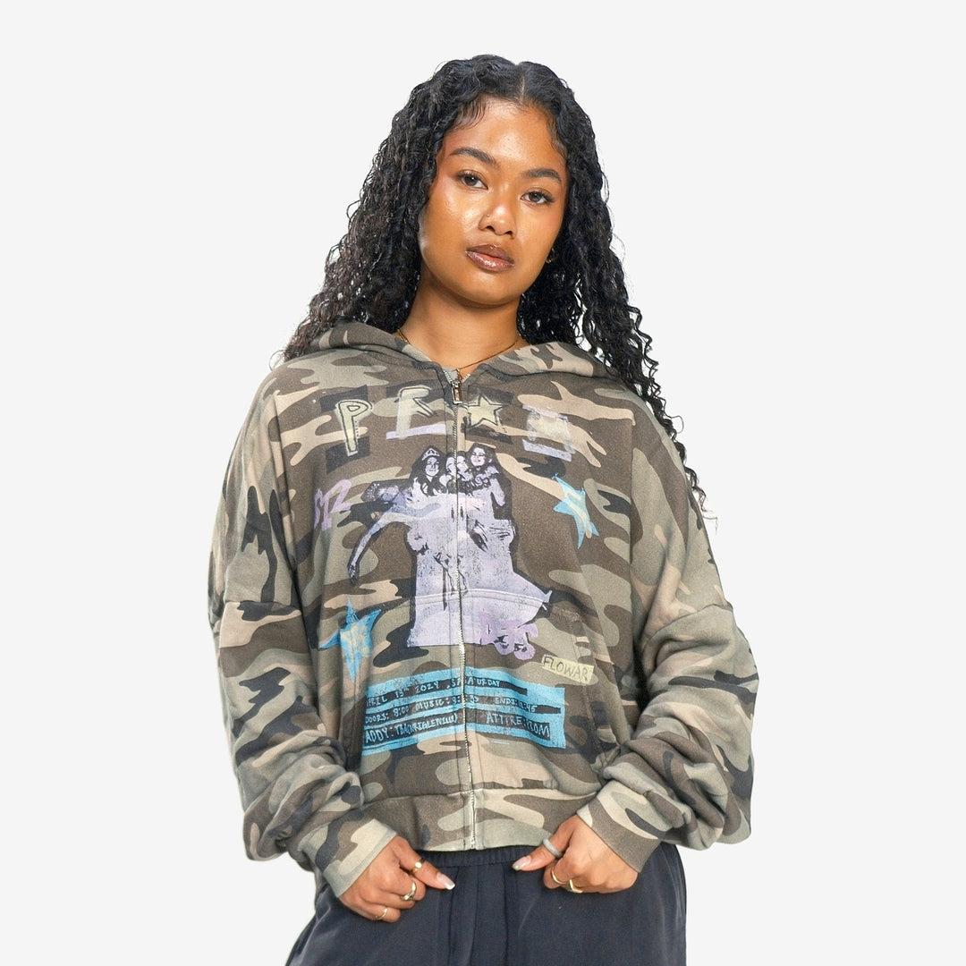 PROM CAMO ZIP UP