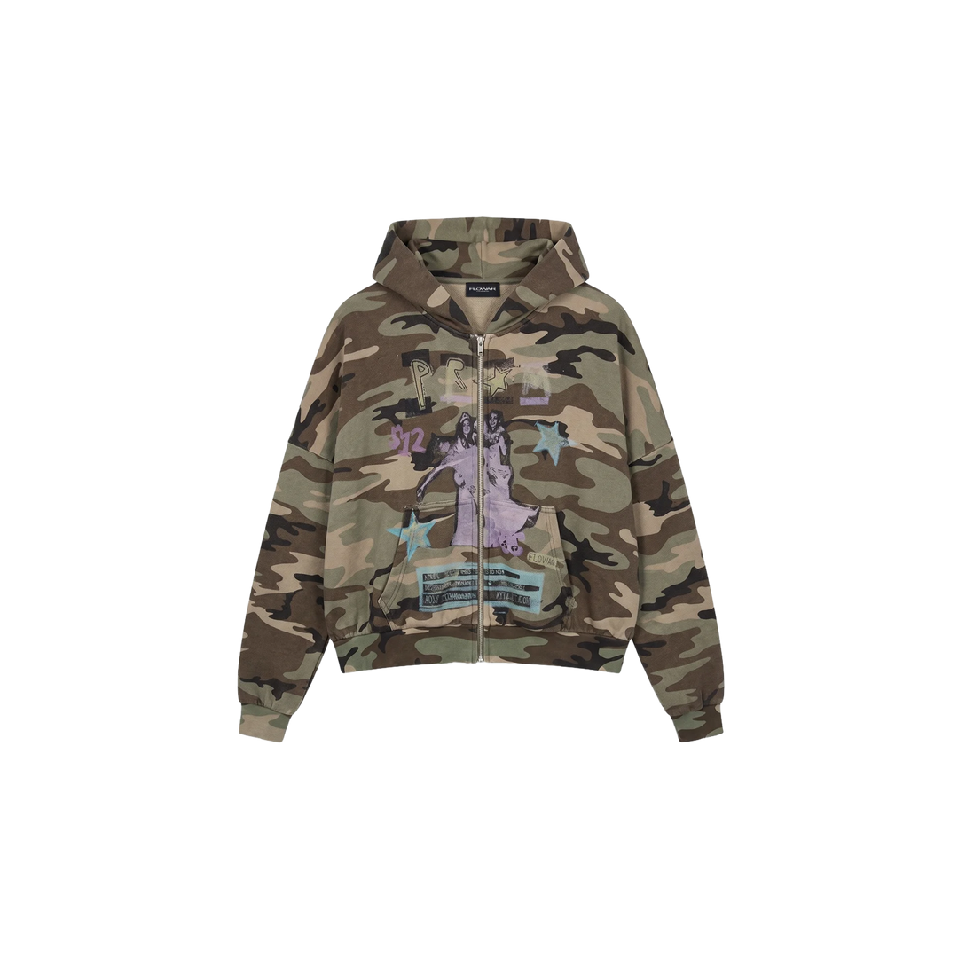 PROM CAMO ZIP UP