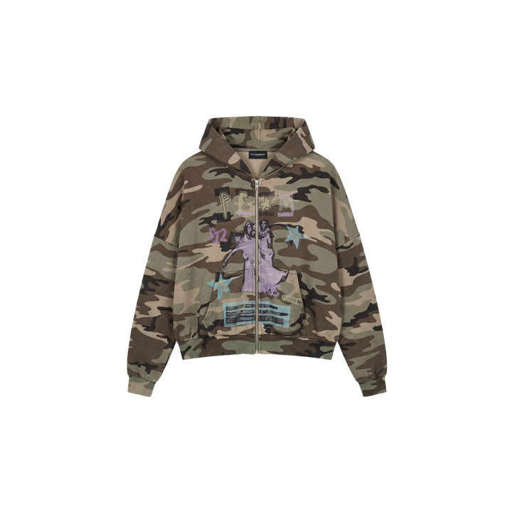 PROM CAMO ZIP UP