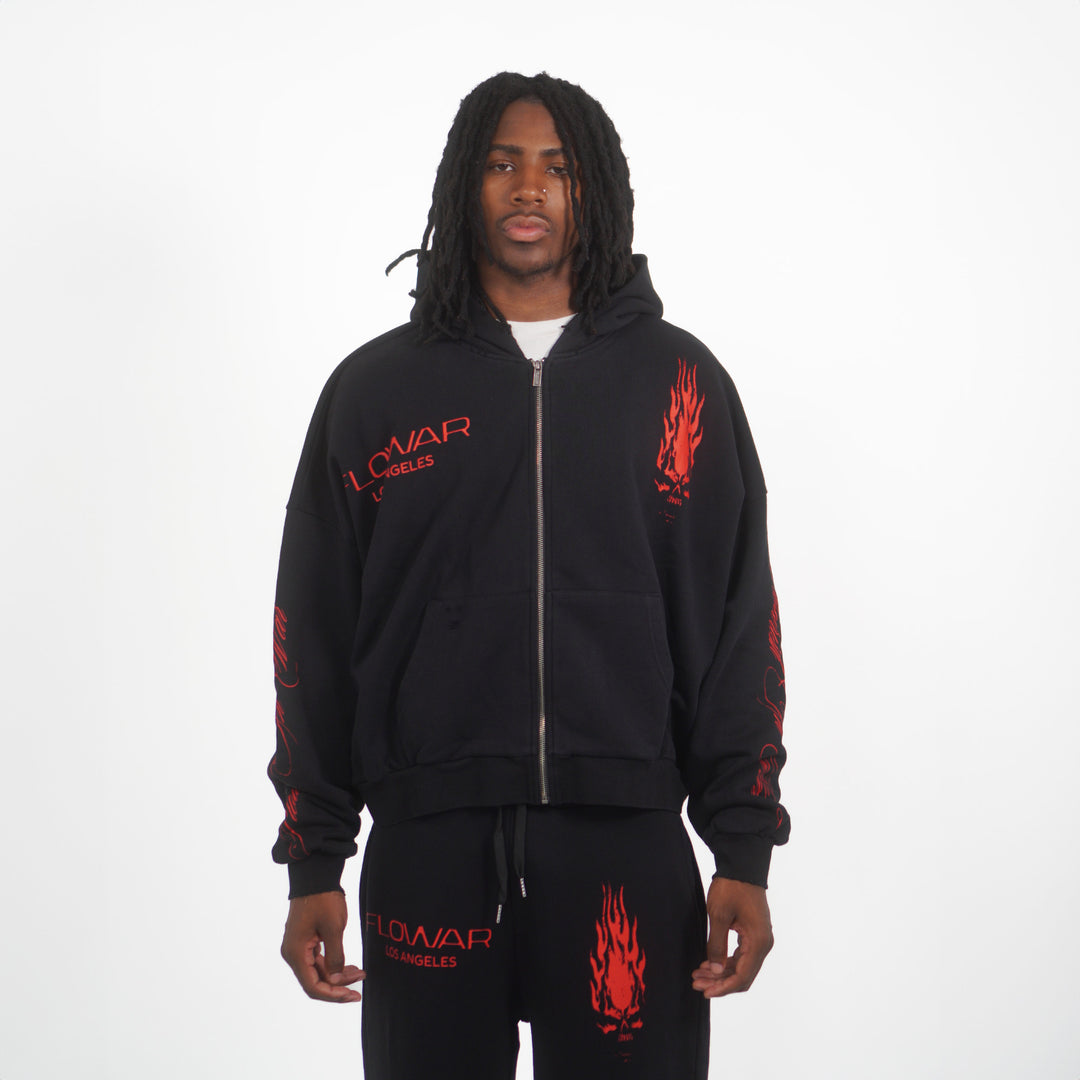 RED SKULL ZIP UP