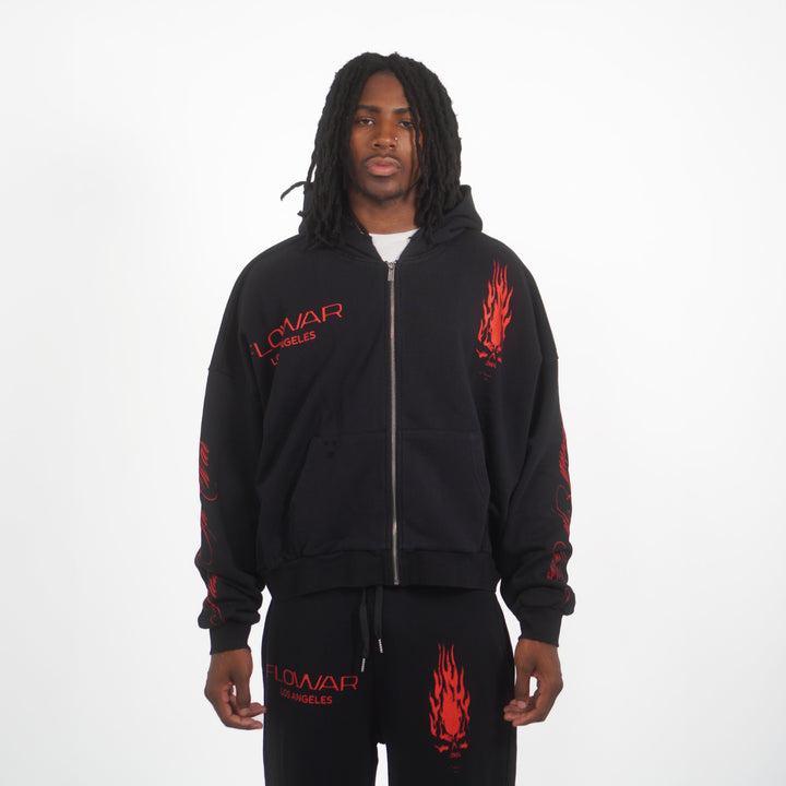 RED SKULL ZIP UP
