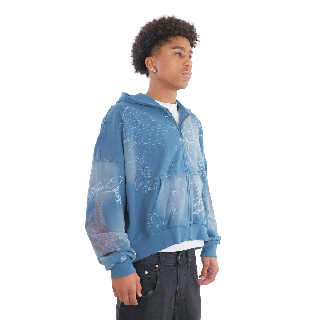 SCRIPTURE ZIP UP (GLACIAL BLUE)