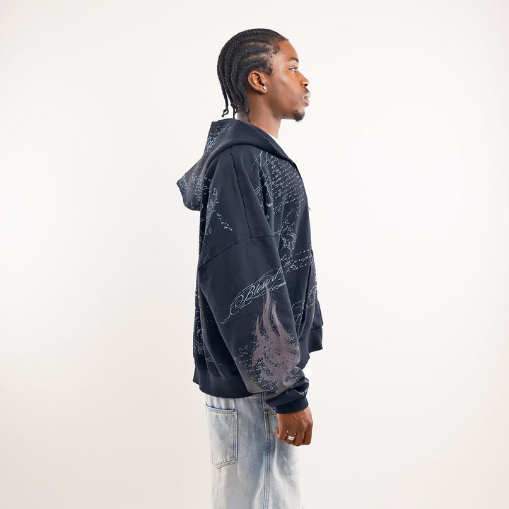 SCRIPTURE ZIP UP (BLACK)