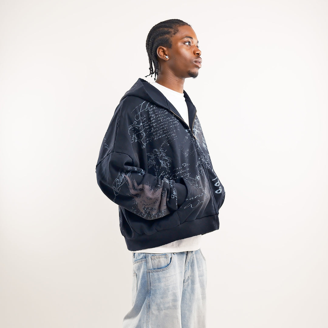 SCRIPTURE ZIP UP (BLACK)