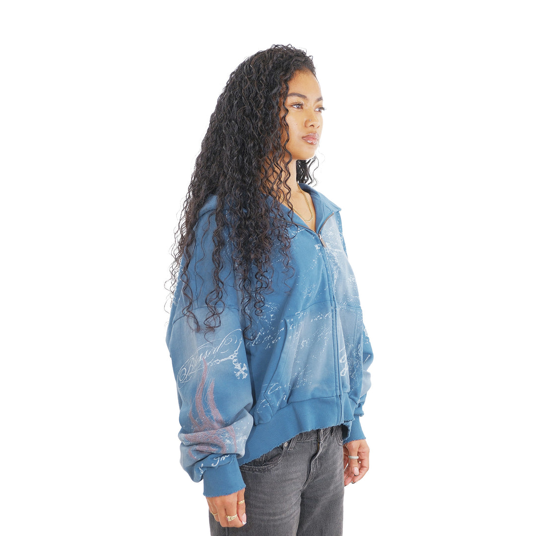 SCRIPTURE ZIP UP (GLACIAL BLUE)