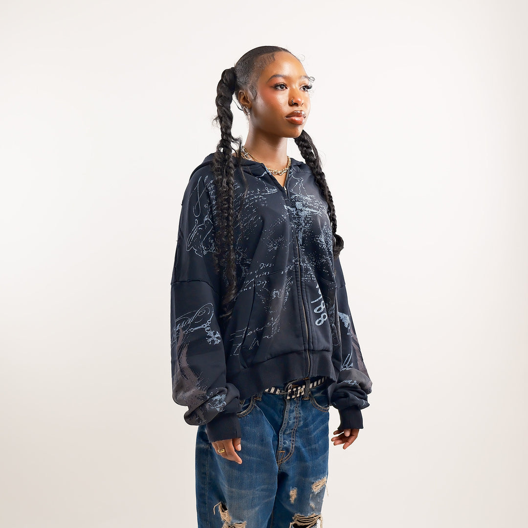 SCRIPTURE ZIP UP (BLACK)