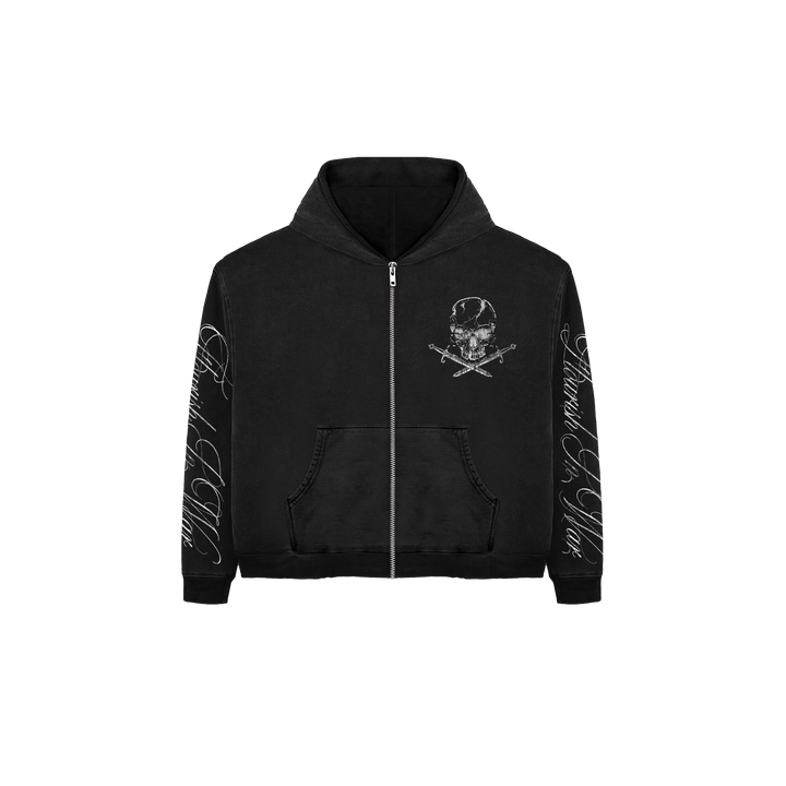 WHITE LILY ZIP-UP